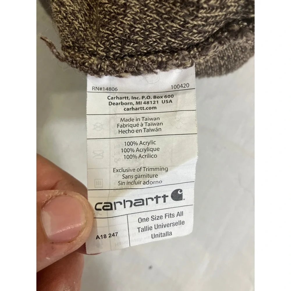 Carhartt A18 Brown Marled Knit Beanie Watch‎ Hat One Size Fits All Brown Heather